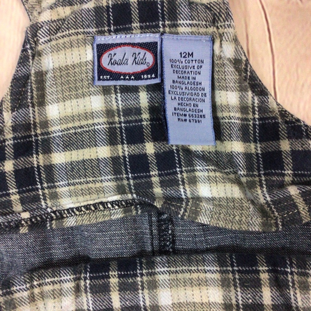 Koala Kids Big Trucks Blue Denim Jean Overalls - Picture 7 of 8